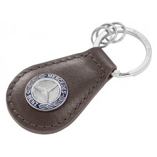 Кожаный брелок Mercedes Key ring, Classic, Brown Leather