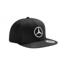 Мужская бейсболка Mercedes Men's Flat Brim Cap, Black