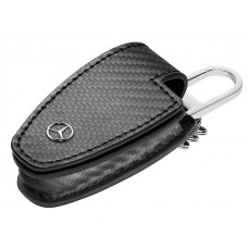 Кожаный футляр для ключей Mercedes-Benz Key Wallet, Carbon Leather, Black