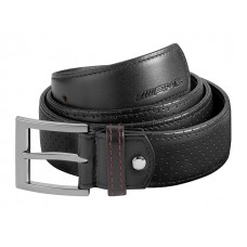 Мужской кожаный ремень Mercedes-Benz Belt, AMG, Black, Leather/Stainless Steel