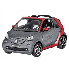 Модель 1:43 smart fortwo кабриолет a453 norev, titania grey матовый / red