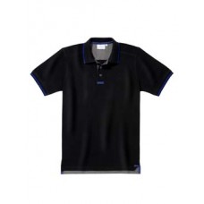Мужская футболка поло Mercedes-Benz Men's Polo Shirt, Black / Royal Blue (L)