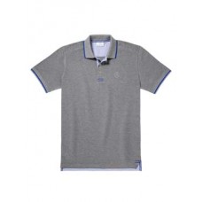Мужская футболка поло Mercedes-Benz Men's Polo Shirt, Grey / Royal Blue (L)
