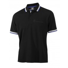 Мужская рубашка-поло Mercedes-Benz Men's Poloshirt Logo-Stick, Black (L)