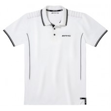 Мужская футболка поло Mercedes AMG Men's Polo Shirt, White / Grey (L)