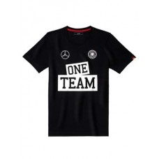 Мужская футболка Mercedes Men’s T-Shirt, One Team, Black (XXXL)