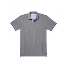 Мужская футболка поло Mercedes-Benz Men's Polo Shirt, Grey / Royal Blue (XL)