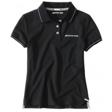 Женское поло Mercedes Women's Polo Shirt AMG Black (M)
