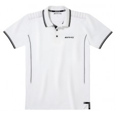 Мужская футболка поло Mercedes AMG Men's Polo Shirt, White / Grey (XXL)