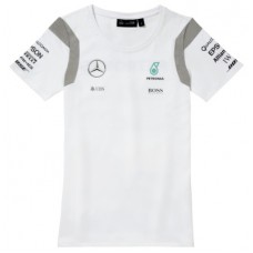 Женская футболка Mercedes-AMG Petronas F1 Women's Driver T-shirt, White (S)